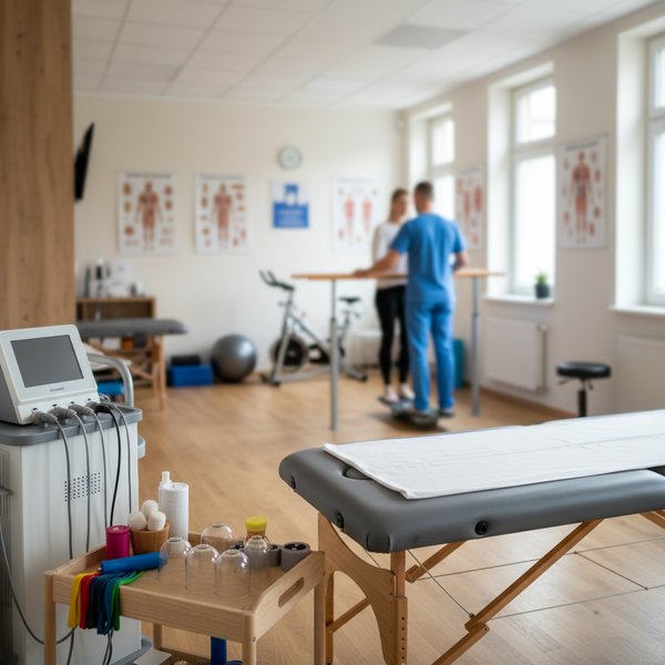 Fizjoterapeuta wykonujący rehabilitację - kontakty do polskich gabinetów fizjoterapii PKD 8690A