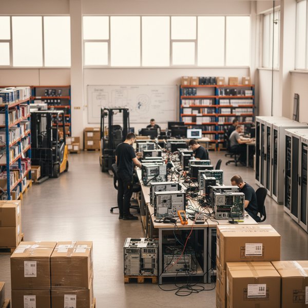 Magazyn dystrybutora IT z serwerami i laptopami - kontakty do hurtowni komputerów i software PKD 4651Z