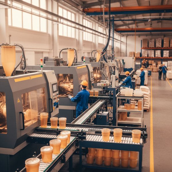 Polska linia produkcji butelek PET z polskim premium wtryskarkami - kontakty do polskich producentów opakowań z tworzyw sztucznych PKD 2222Z