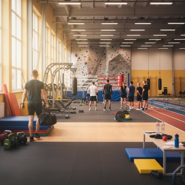 Trening klubu sportowego na hali - kontakty do polskich klubów i akademii sportowych PKD 9319Z