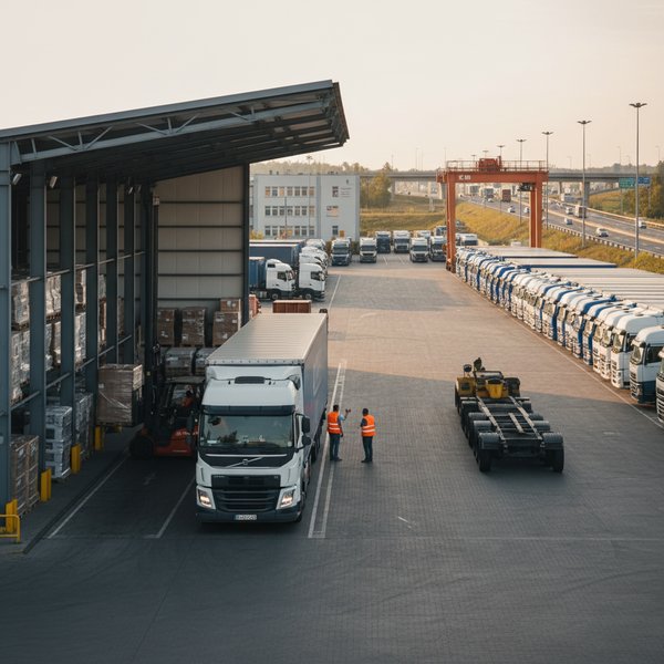 Ciężarówka TIR na autostradzie w trasie międzynarodowej - kontakty do polskich firm transportowych i logistycznych PKD 49X