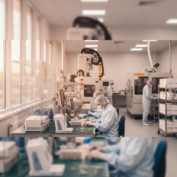 Wnętrze szpitala z lekarzem przy łóżku pacjenta - kontakty do polskich firm medycznych PKD 86X