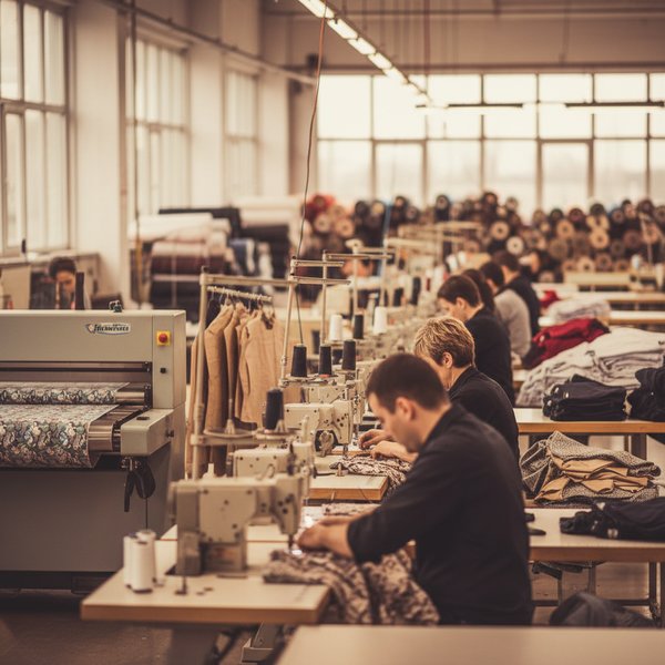 Wizualizacja branży producentów odzieży - kontakty B2B w bazie Baza producentów odzieży