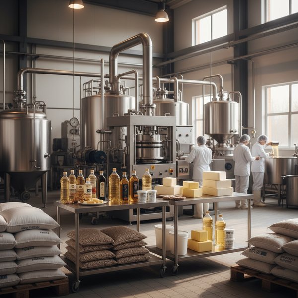 Wizualizacja branży producentów olejów i tłuszczów pochodzenia roślinnego i zwierzęcego - baza B2B