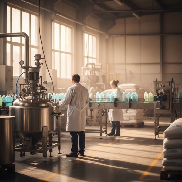 Wizualizacja branży producentów środków piorących - kontakty B2B w bazie Baza producentów środków piorących