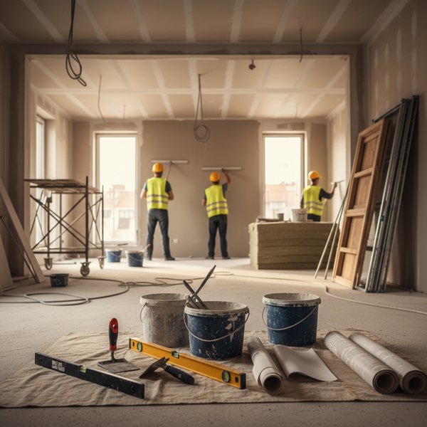Wizualizacja branży firm z branży wykonywanie robót budowlanych wykończeniowych - baza B2B