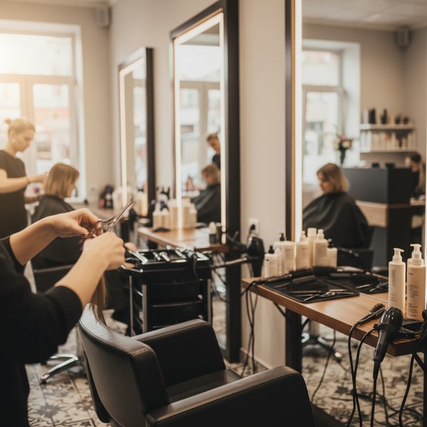 Wizualizacja branży firm prowadzących działalność w zakresie usług fryzjerskich - baza B2B