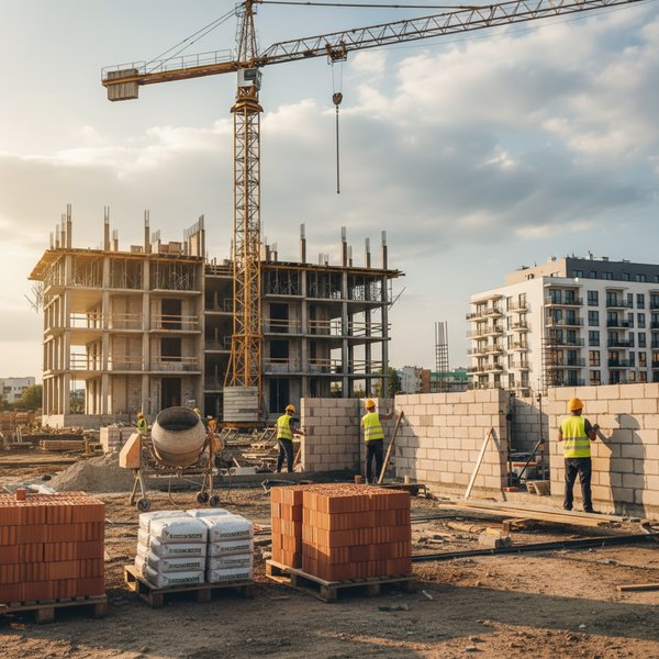 Wizualizacja branży wykonawców robót budowlanych związane ze wznoszeniem budynków mieszkalnych i niemieszkalnych - baza B2B