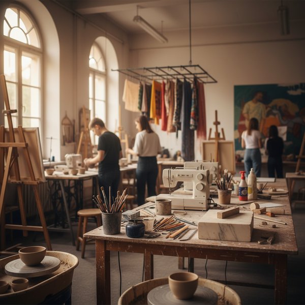 Pracownia szkoły rysunku z modelem i sztalugami - kontakty do centrów edukacji artystycznej PKD 8552Z