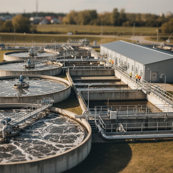Komory biologiczne miejskiej oczyszczalni ścieków - kontakty do polskich oczyszczalni ścieków PKD 3700Z