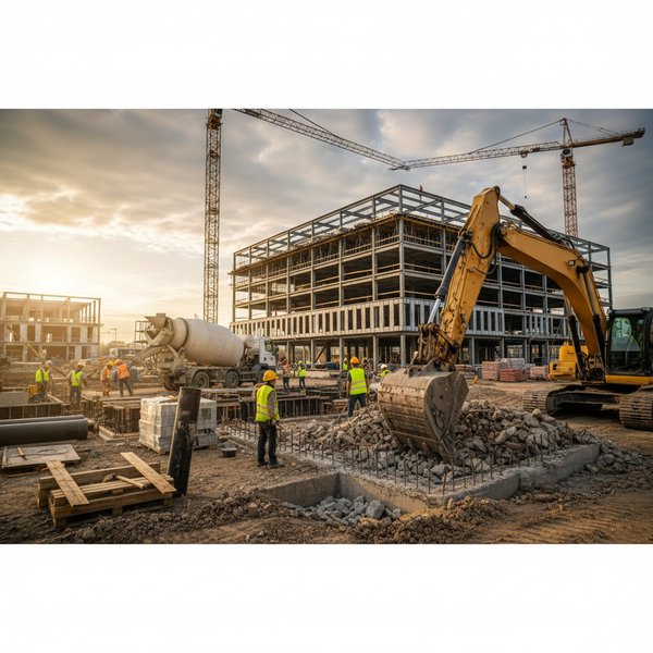 Wizualizacja branży firm z branży realizacja projektów budowlanych - baza B2B