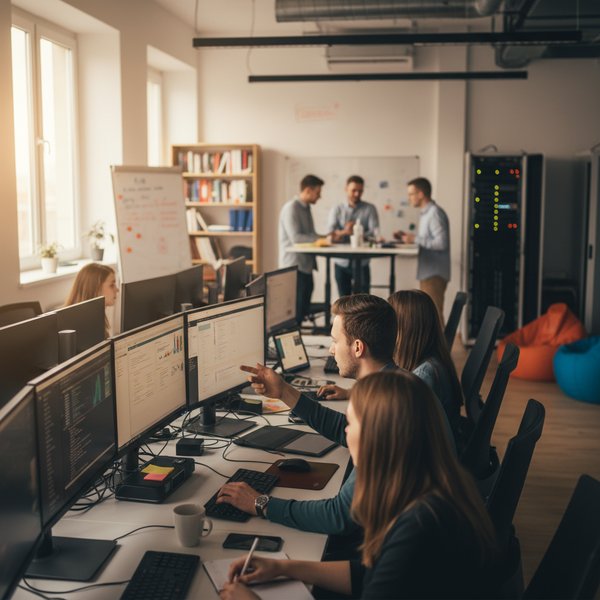 Pracownia portalu internetowego z monitorami - kontakty do operatorów portali i serwisów online PKD 6312Z