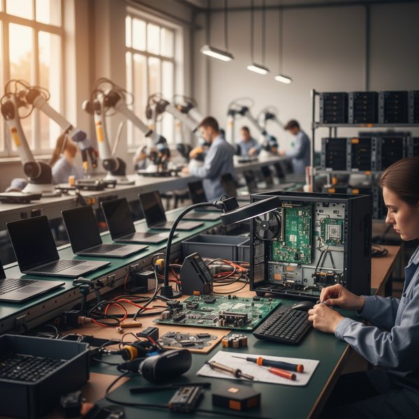 Hala montażu komputerów stacjonarnych i serwerów - kontakty do producentów komputerów PKD 2620Z