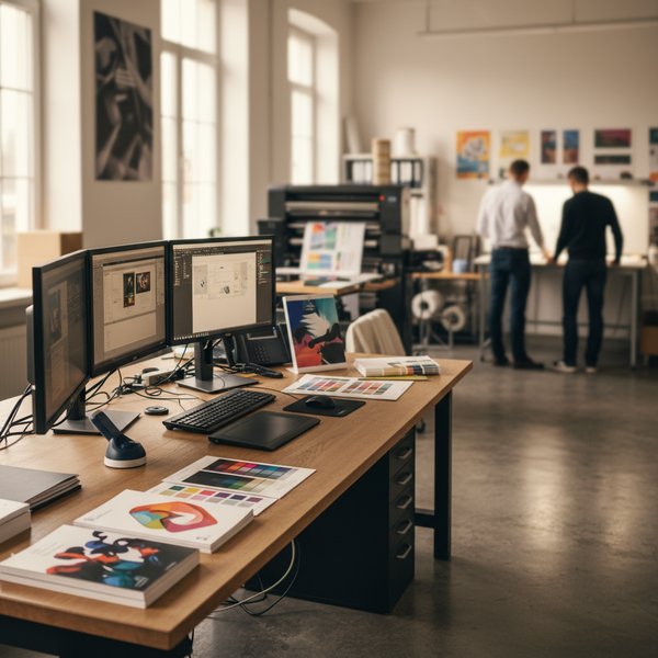 Pracownia DTP z monitorami Eizo i oprogramowanie DTP - kontakty do firm przygotowujących materiały do druku PKD 1813Z