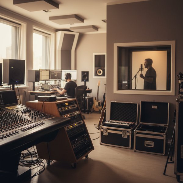 Studio nagraniowe z konsoletą mikserską i akustyką - kontakty do polskich studiów nagraniowych PKD 5920Z