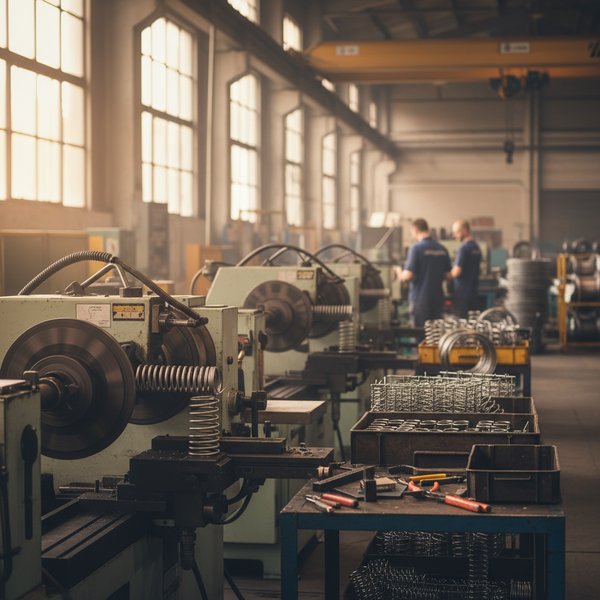 Maszyna nawijająca sprężyny śrubowe - kontakty do polskich producentów sprężyn i drutu PKD 2593Z