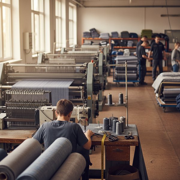 Tkalnia tekstyliów technicznych w pracy - kontakty do producentów wyrobów tekstylnych PKD 1396Z