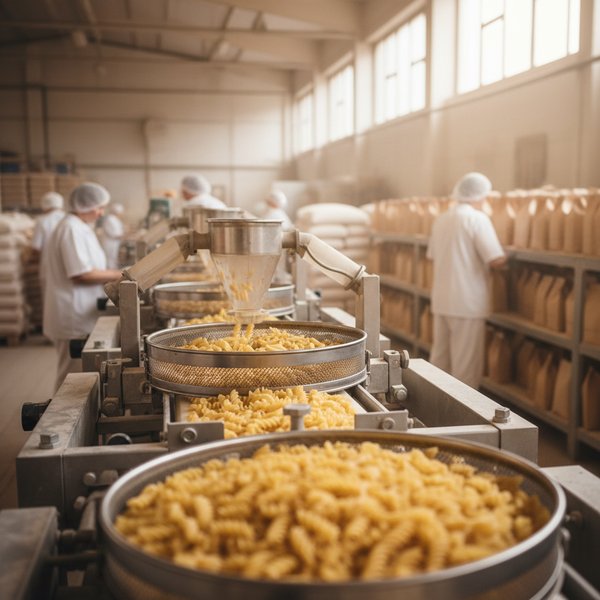 Linia produkcji makaronu spaghetti - kontakty do polskich producentów makaronów i wyrobów mącznych PKD 1073Z