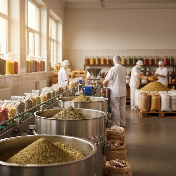 Linia pakowania przypraw w słoiczkach Kamis - kontakty do polskich producentów przypraw i ziół PKD 1084Z