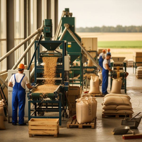 Wizualizacja branży firm oferujących usługi przygotowania plonów do sprzedaży - baza B2B