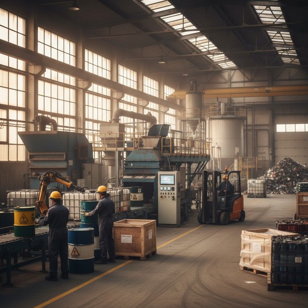 Wizualizacja branży firm specjalizujących się w utylizacji i recyklingu odpadów niebezpiecznych - baza B2B