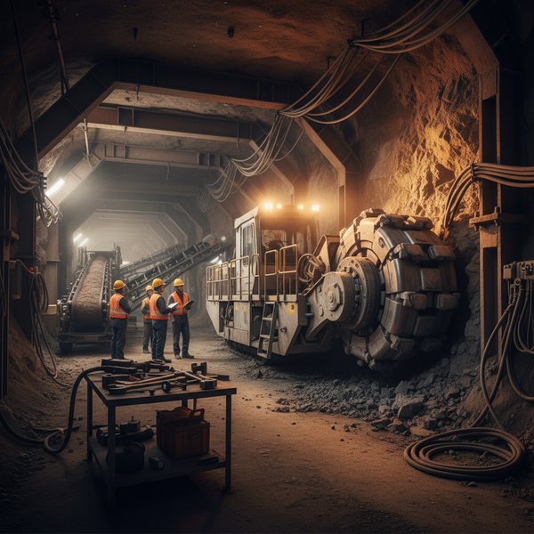 Kombajn ścianowy producent maszyn górniczych w kopalni węgla - kontakty do firm górnictwa specjalistycznego PKD 0990Z