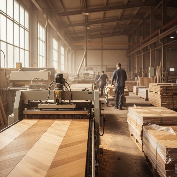 Wizualizacja branży producentów gotowych parkietów podłogowych - baza B2B