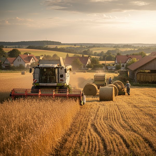 Plantacja konopi włóknistych w sezonie zbioru - kontakty do gospodarstw uprawy roślin włóknistych PKD 0116Z