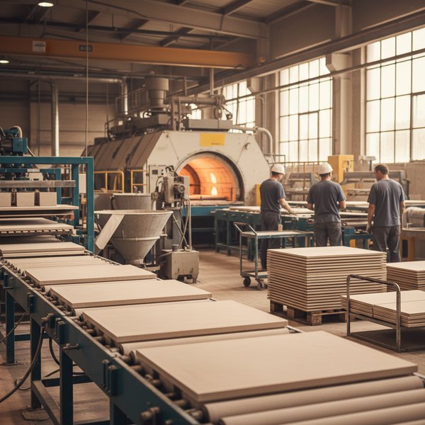 Linia produkcji płytek ceramicznych z piecem - kontakty do polskich producentów płytek PKD 2331Z