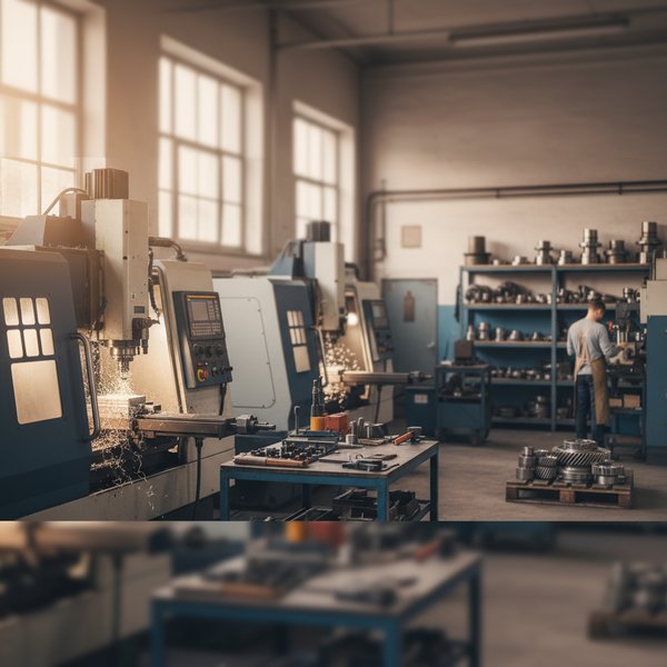 Hala obróbki CNC z toczonymi elementami stalowymi - kontakty do firm obróbki mechanicznej metali PKD 2562Z