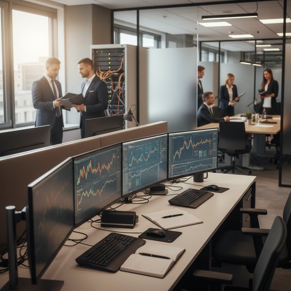 Wizualizacja branży firm zarządzających rynkami finansowymi - baza B2B
