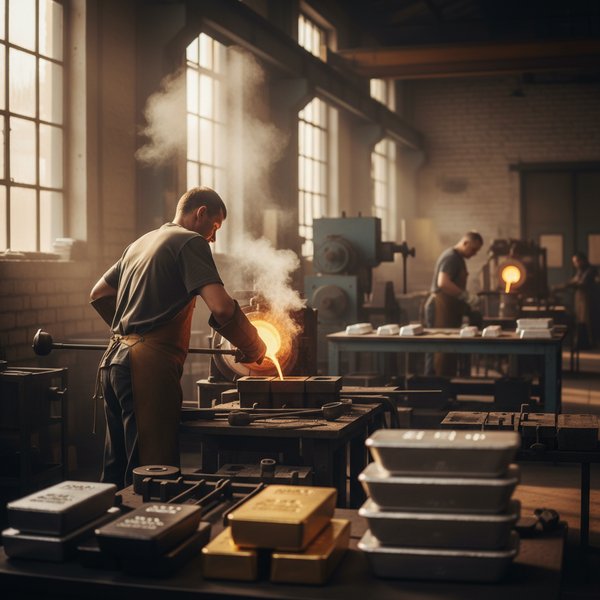 Wizualizacja branży producentów metali szlachetnych - kontakty B2B w bazie Baza producentów metali szlachetnych