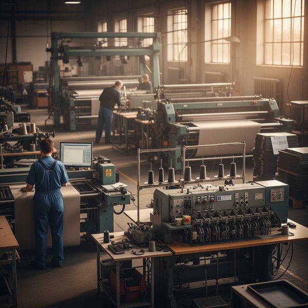 Wizualizacja branży producentów maszyn dla przemysłu tekstylnego i odzieżowego - baza B2B