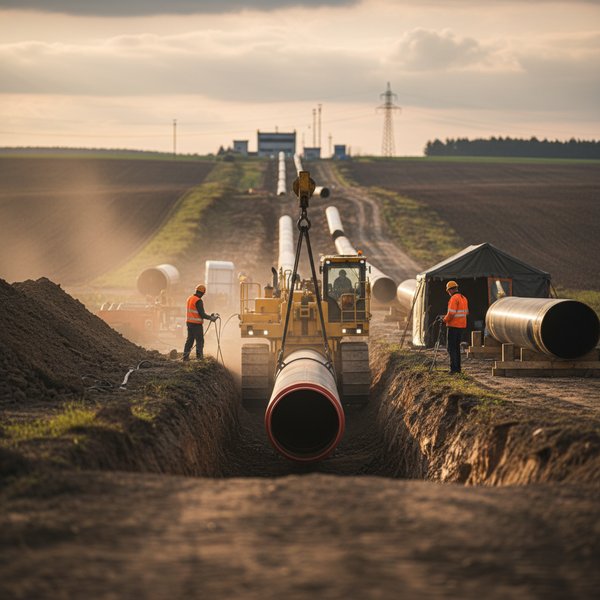 Gazociąg wysokiego ciśnienia operator przesyłu gazu na łące - kontakty do firm transportu rurociągowego gazu PKD 4950A