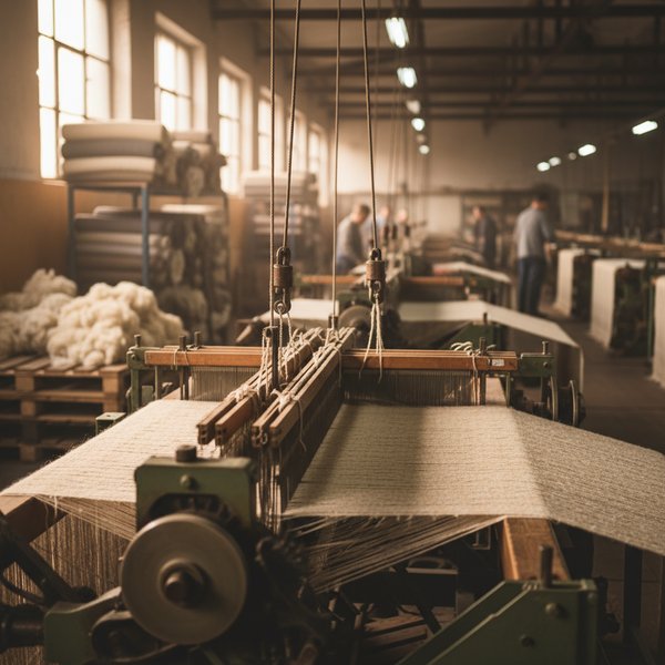 Tkalnia z krosnem produkującym tkaninę wełnianą - kontakty do producentów tkanin wełnianych PKD 1320A