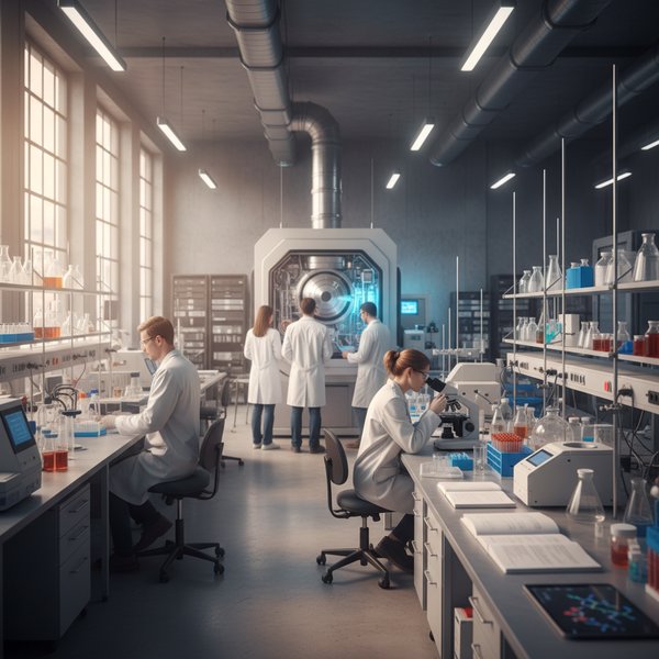 Laboratorium instytutu badawczego ze sprzętem naukowym - kontakty do polskich instytutów badawczych PKD 7219Z
