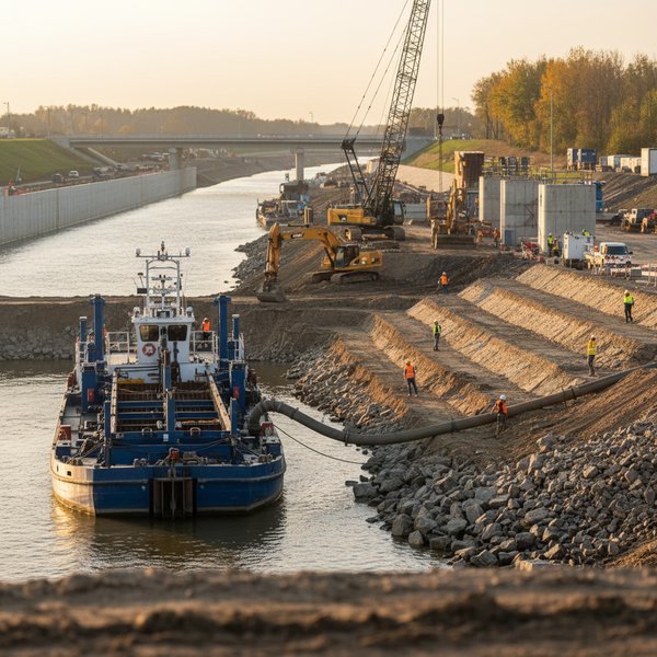 Wizualizacja branży firm robót budowlanych w inżynierii wodno-lądowej - baza B2B