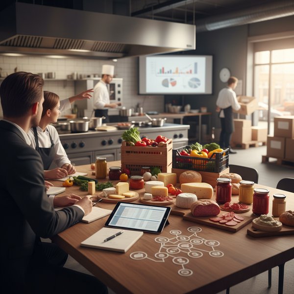 Wizualizacja branży pośredników gastronomicznych - kontakty B2B w bazie Baza pośredników gastronomicznych