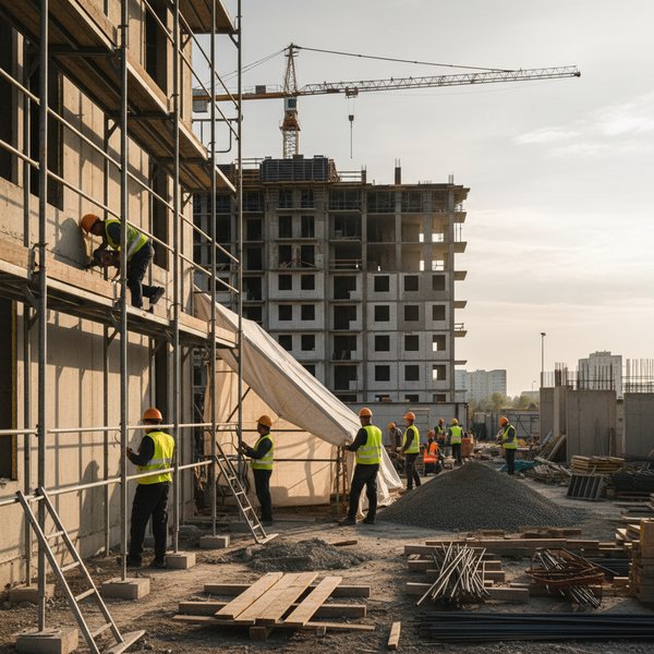 Wizualizacja branży firm realizujących pozostałe projekty budowlane - baza B2B