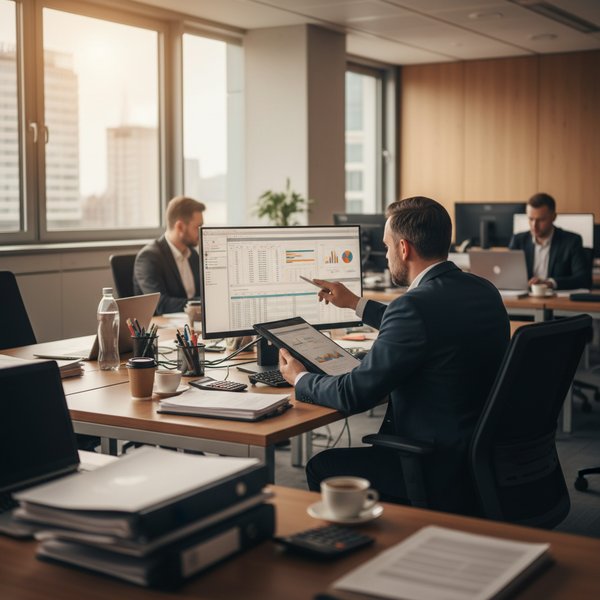 Biegły rewident analizuje sprawozdania spółki - kontakty do polskich firm audytu finansowego PKD 6920Z