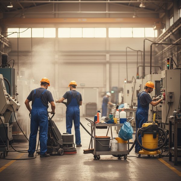 Wizualizacja branży firm sprzątających obiekty przemysłowe - kontakty B2B w bazie Baza firm sprzątających obiekty przemysłowe