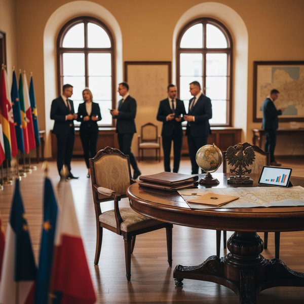 Wizualizacja branży placówek dyplomatycznych i instytucji spraw zagranicznych - baza B2B