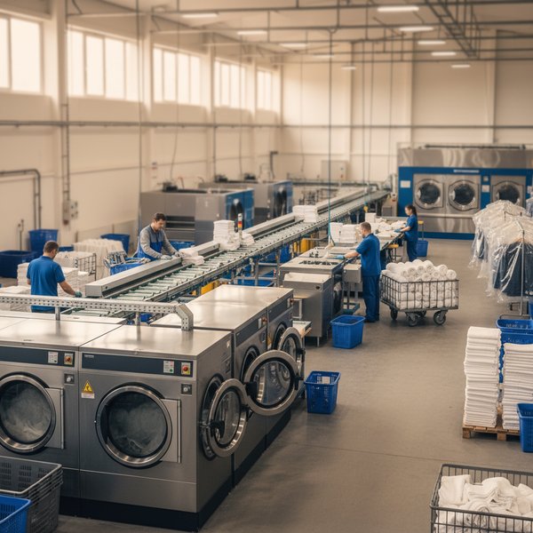 Wizualizacja branży pralni i firm czyszczących wyroby tekstylne - baza B2B