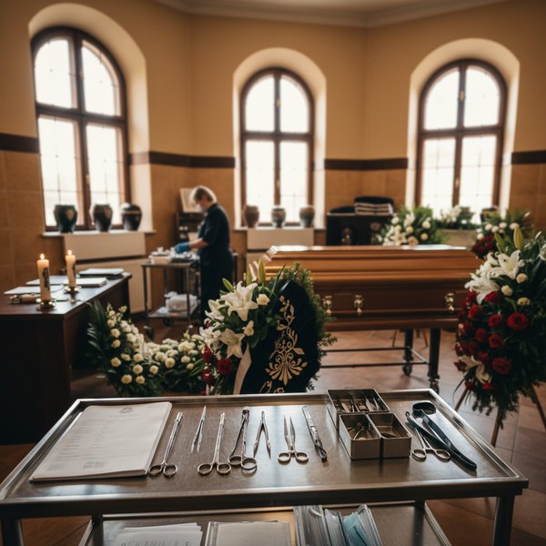Trumna na cmentarzu z ceremonią pogrzebową - kontakty do polskich firm pogrzebowych PKD 9603Z