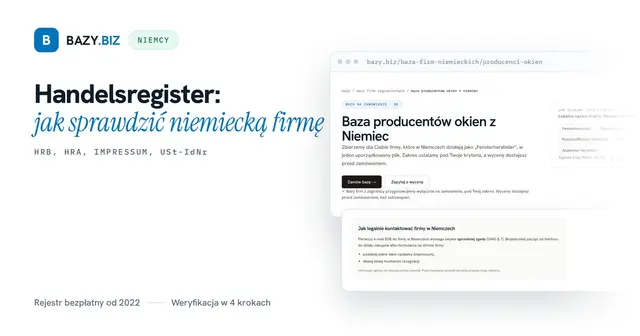 Handelsregister: jak sprawdzić niemiecką firmę