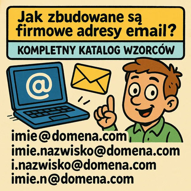 Jak są zbudowane firmowe adresy email? Kompletny katalog wzorców email na podstawie analizy 5+ milionów firm
