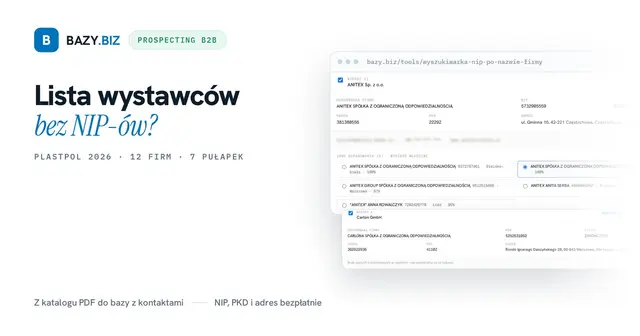 Masz listę wystawców z targów i zero NIP-ów. Jak zamienić ją w bazę z kontaktami