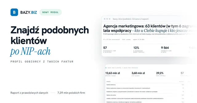 Znajdź podobnych klientów: nowy moduł, który buduje profil idealnego odbiorcy z NIP-ów Twoich klientów