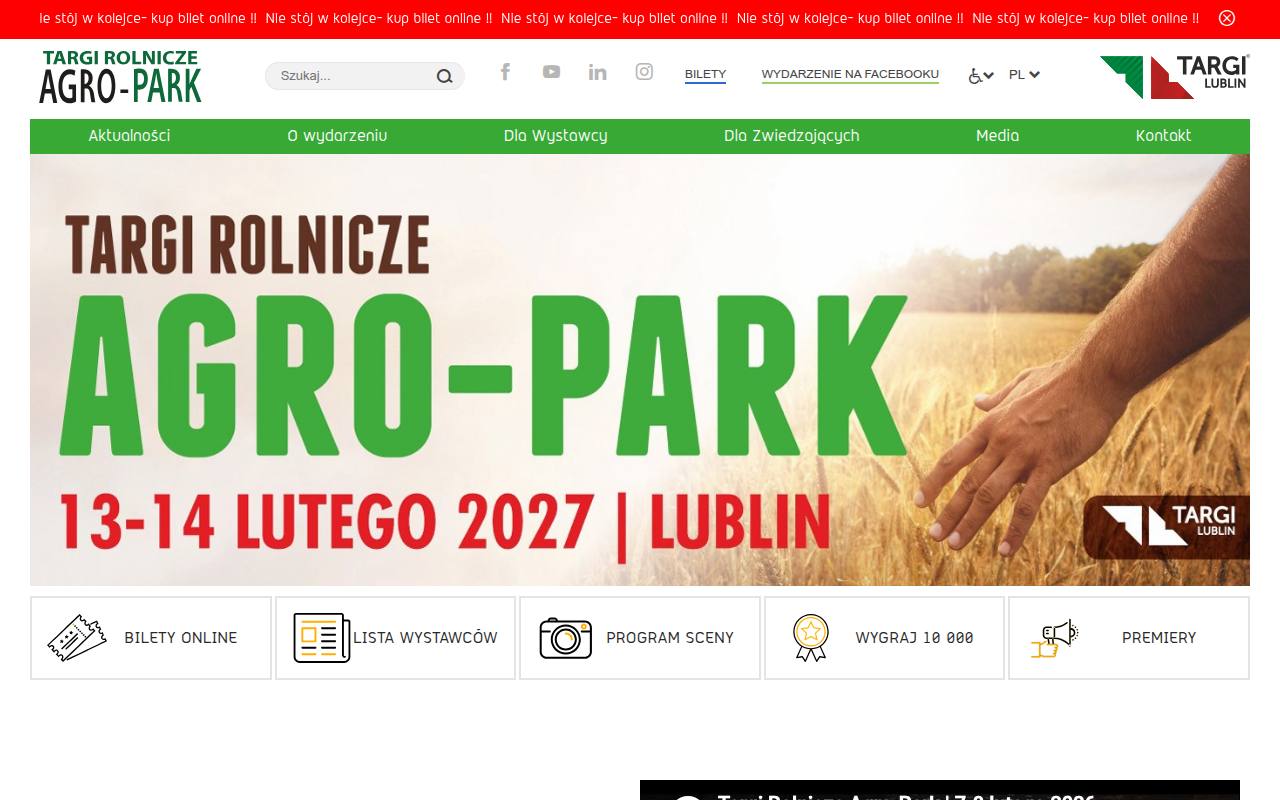 Strona targów Agro-Park