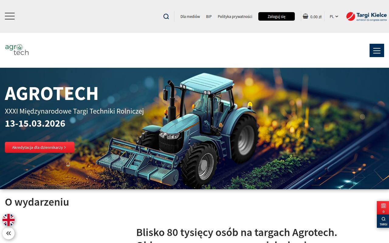 Strona targów AGROTECH